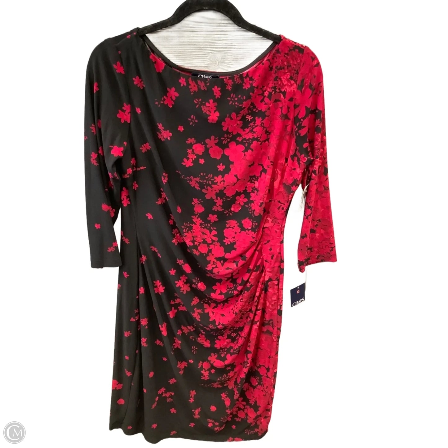 Dress Casual Short By Chaps In Black & Red, Size: L