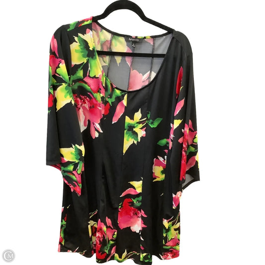 Dress Casual Short By Relativity In Black & Red, Size: 1x