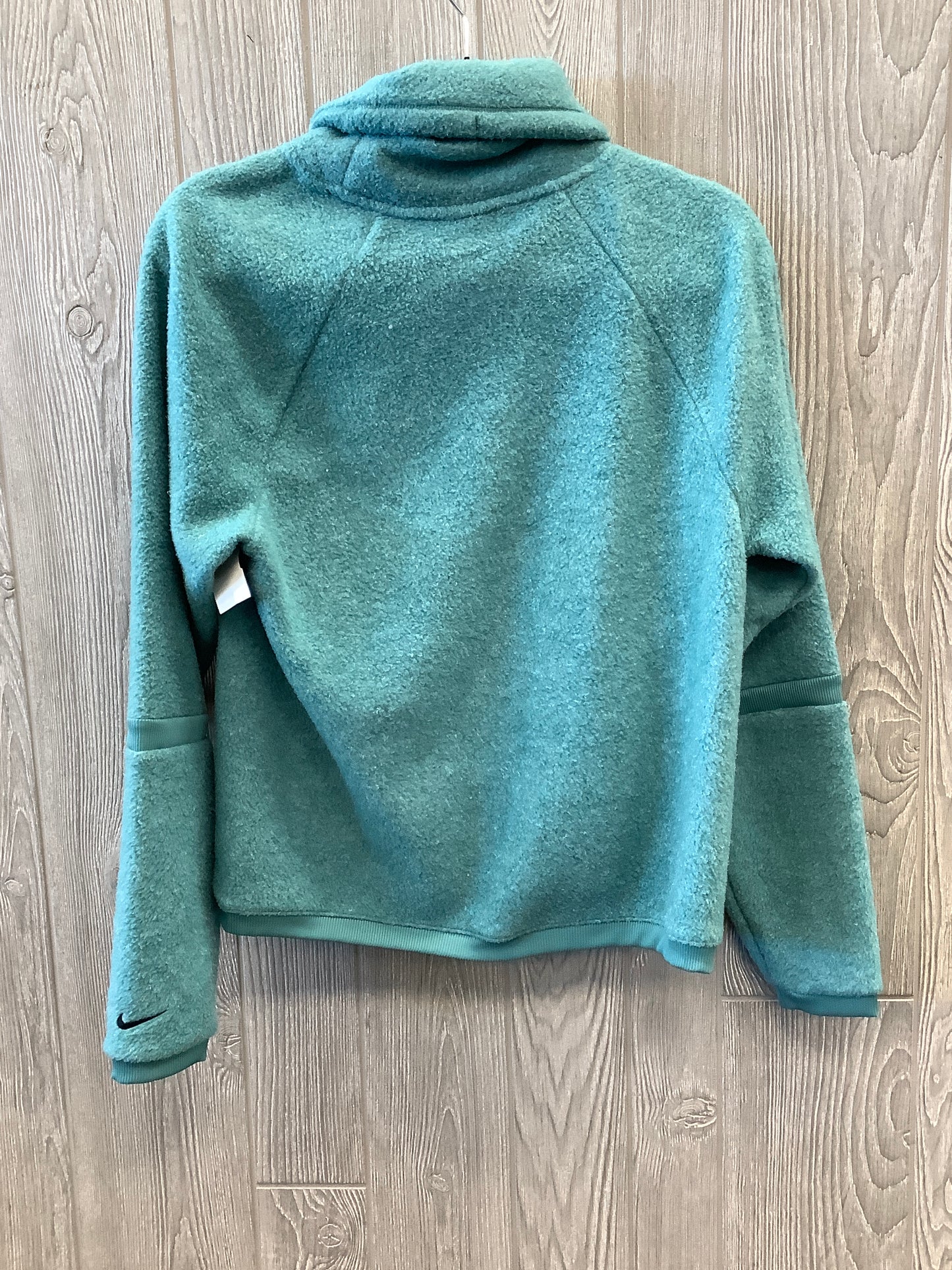 Athletic Top Long Sleeve Collar By Nike Apparel In Green, Size: Xs