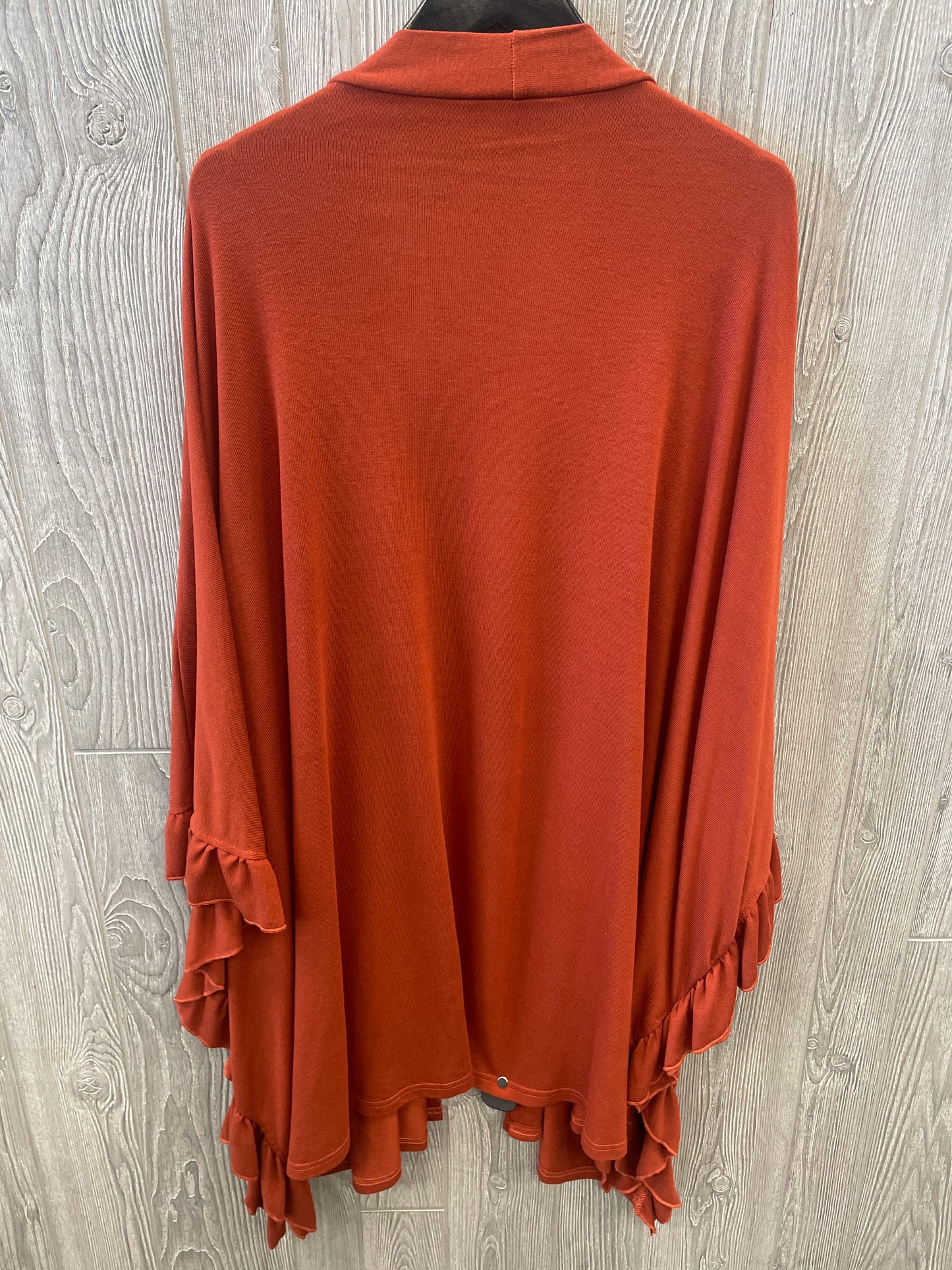 Cardigan By Amaryllis In Orange, Size: 3x