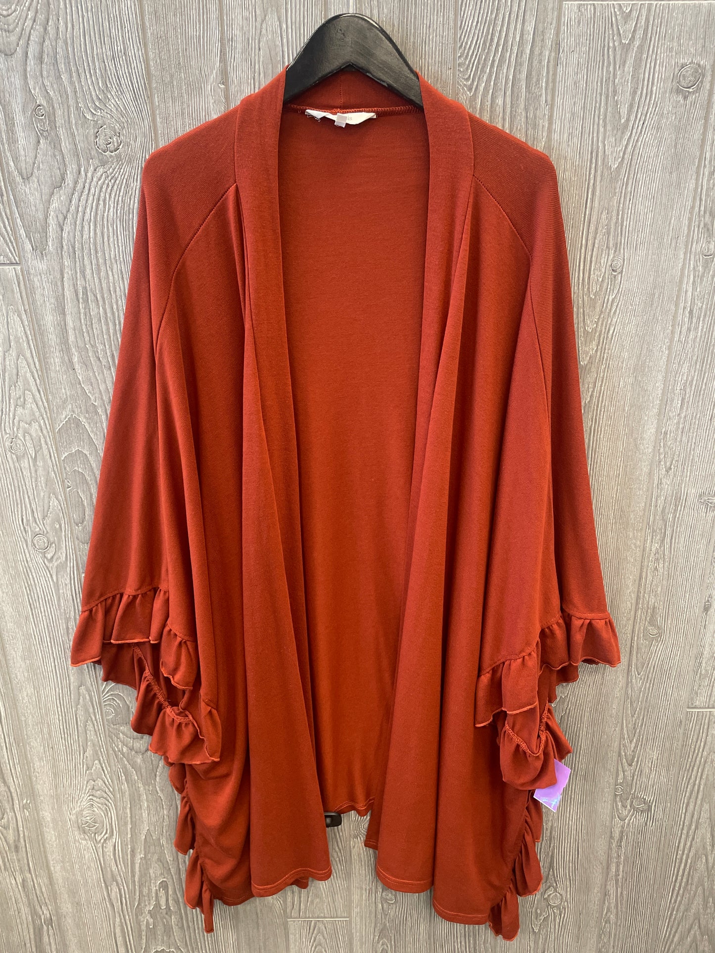 Cardigan By Amaryllis In Orange, Size: 3x