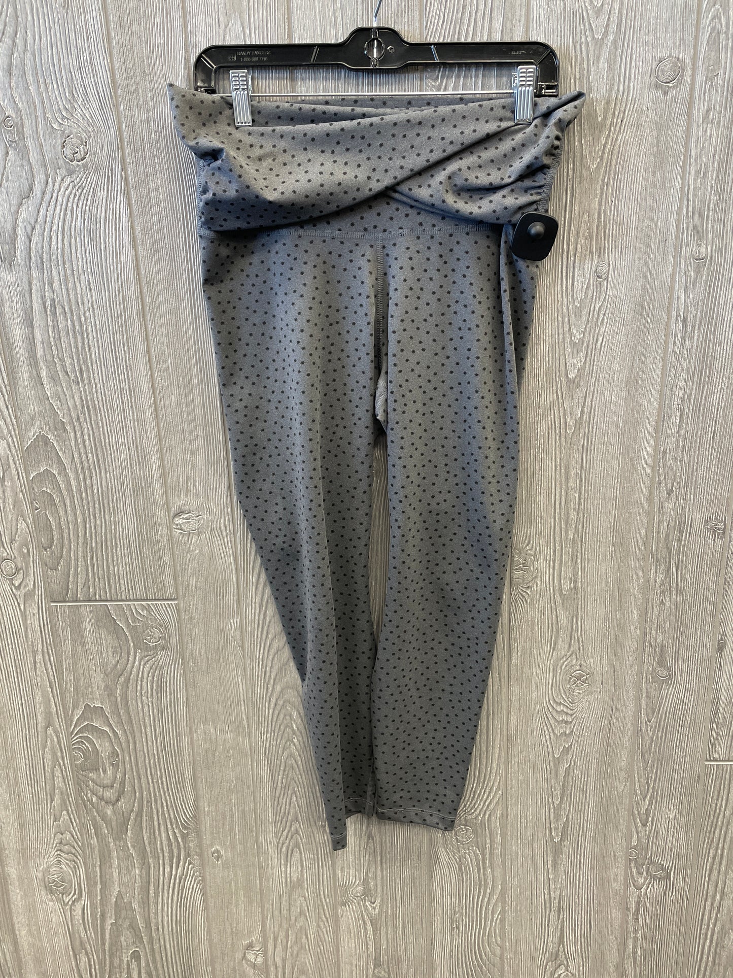 Athletic Leggings By Nike Apparel In Grey, Size: L