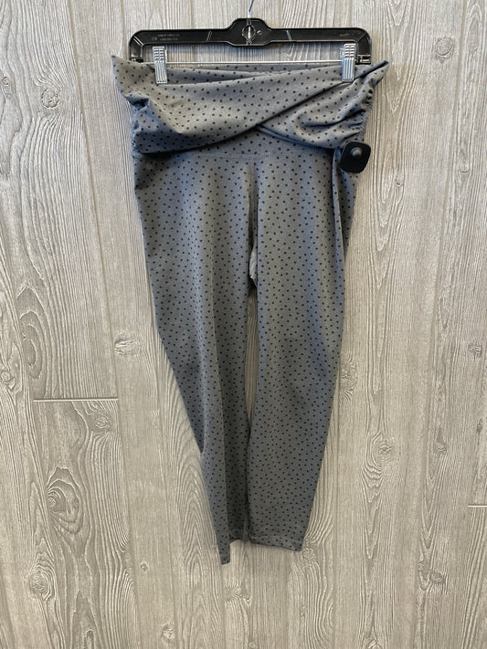 Athletic Leggings By Nike Apparel In Grey, Size: L