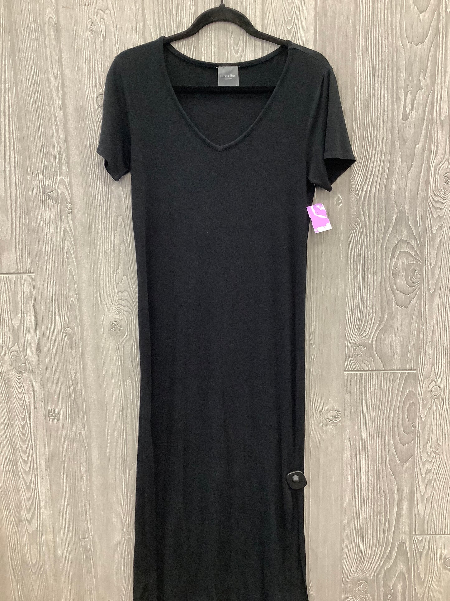 Black Dress Casual Midi Clothes Mentor, Size S