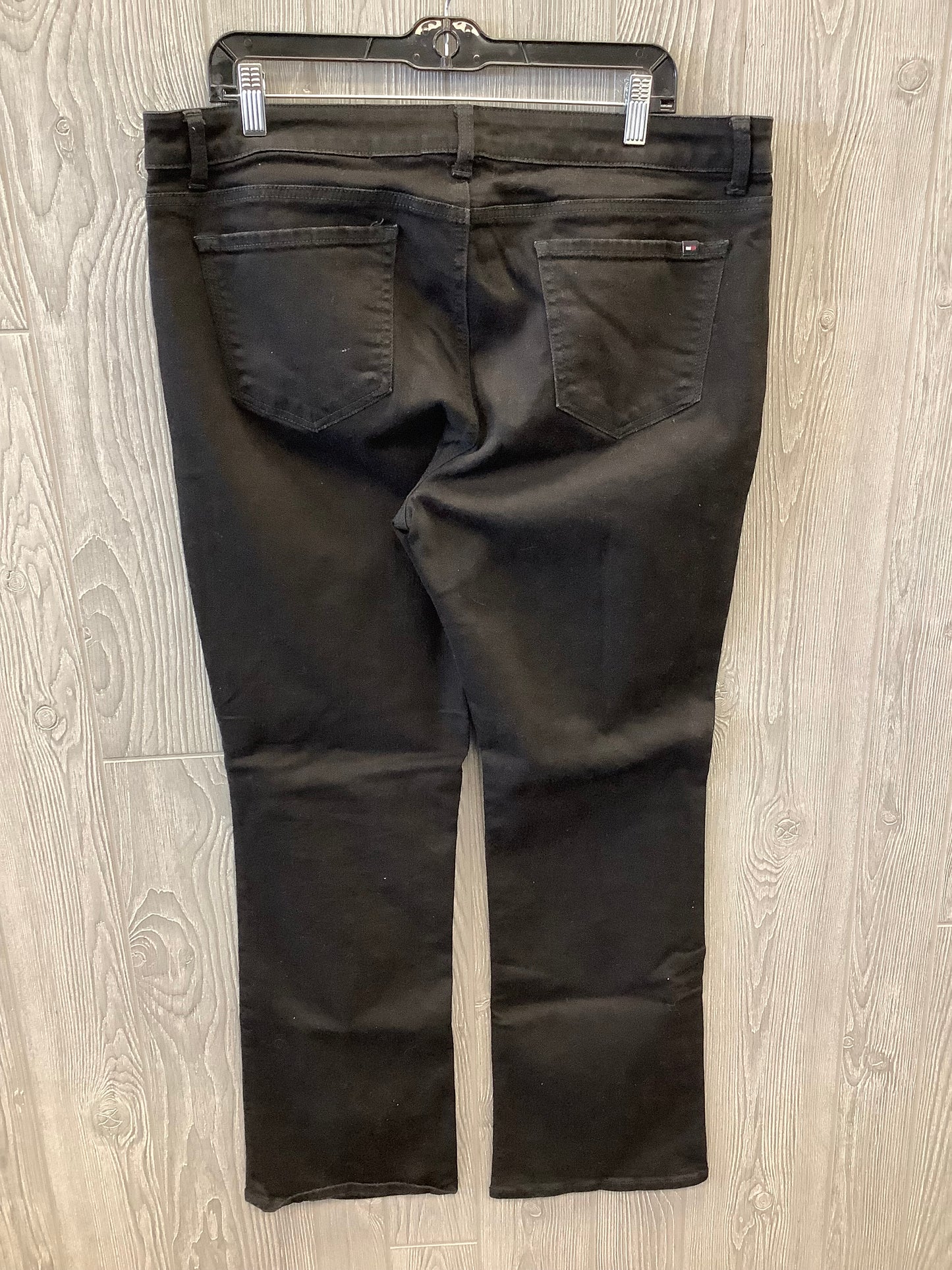 Black Denim Jeans Flared Tommy Hilfiger, Size 16