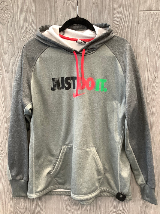 Athletic Sweatshirt Hoodie By Nike Apparel In Grey, Size: Xl