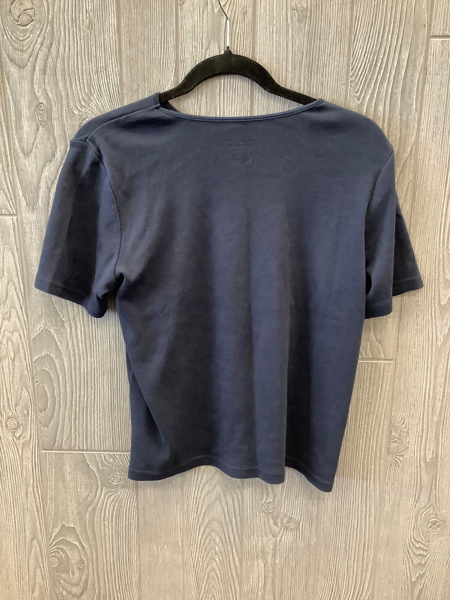 Navy Top Short Sleeve Basic Christopher And Banks, Size M