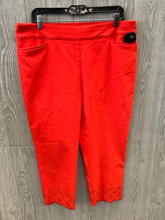 Red Capris Chicos, Size 14