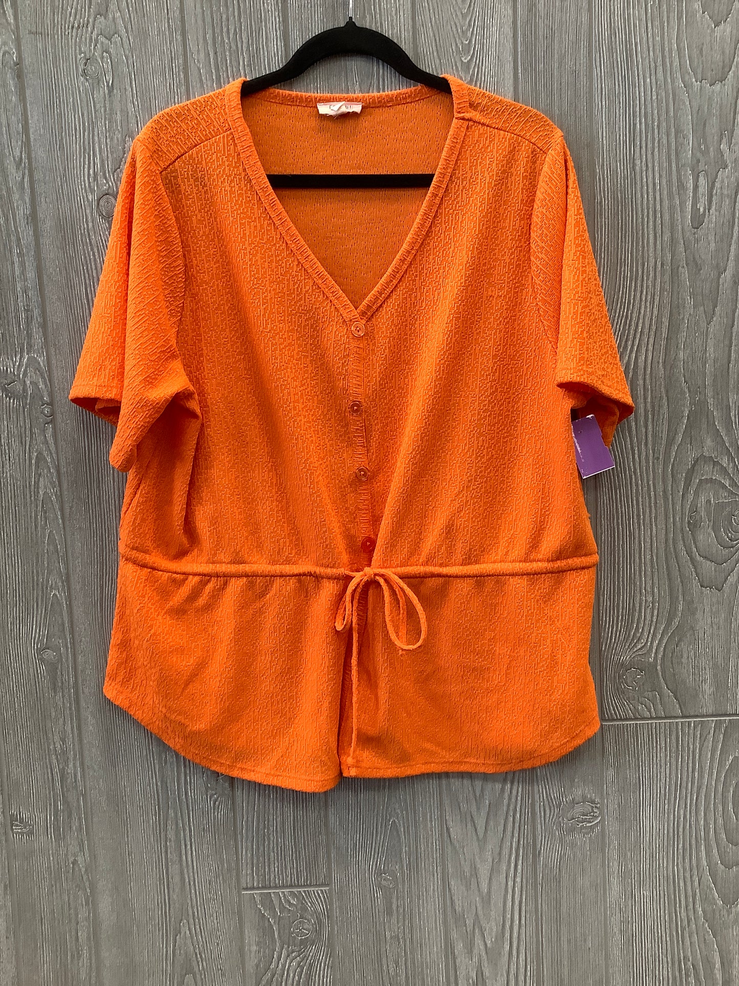 Orange Top Short Sleeve Clothes Mentor, Size 1x