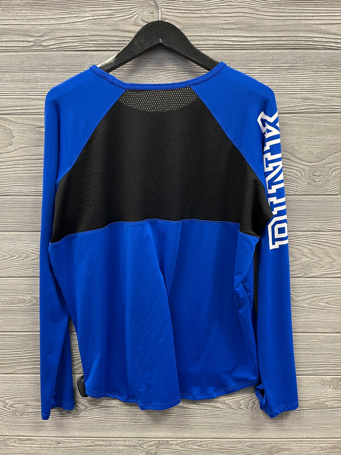 Athletic Top Long Sleeve Crewneck By Pink In Blue, Size: M