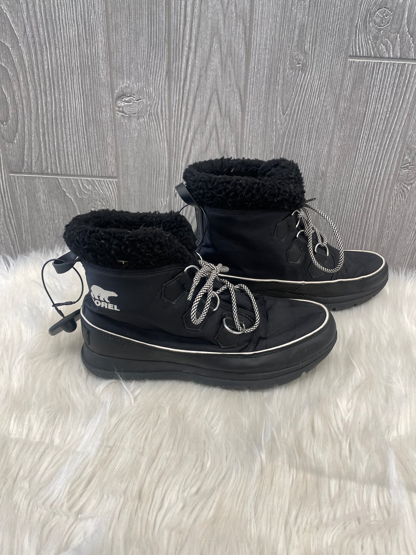 Black Boots Snow Sorel, Size 10