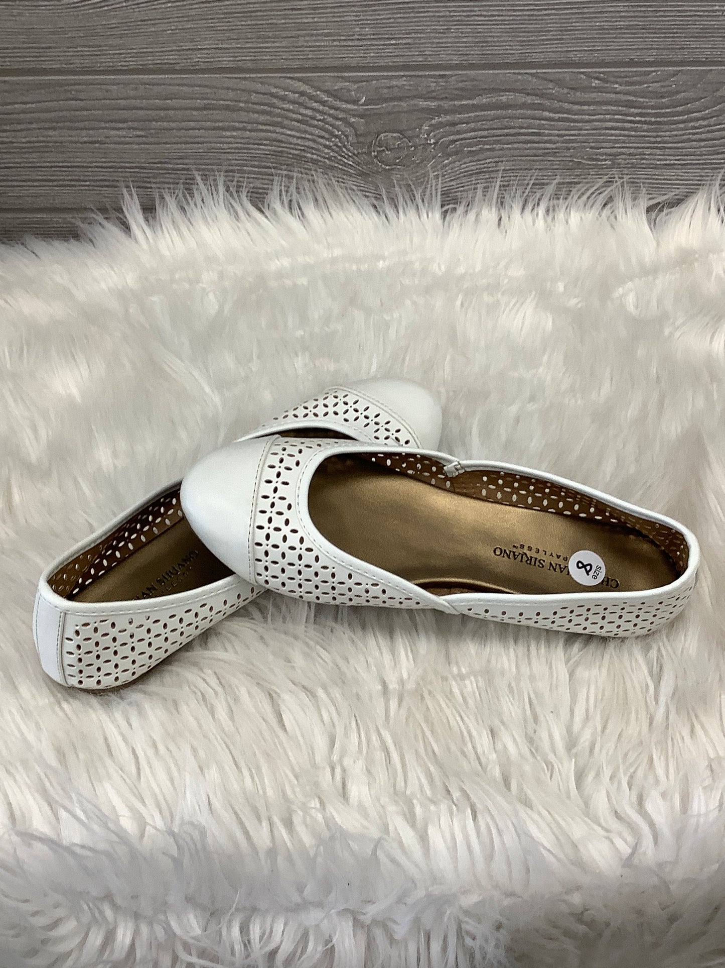 White Shoes Flats Christian Siriano For Payless, Size 8