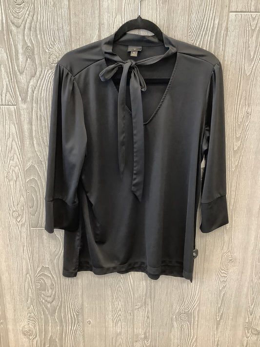 Black Blouse 3/4 Sleeve Worthington, Size Xl