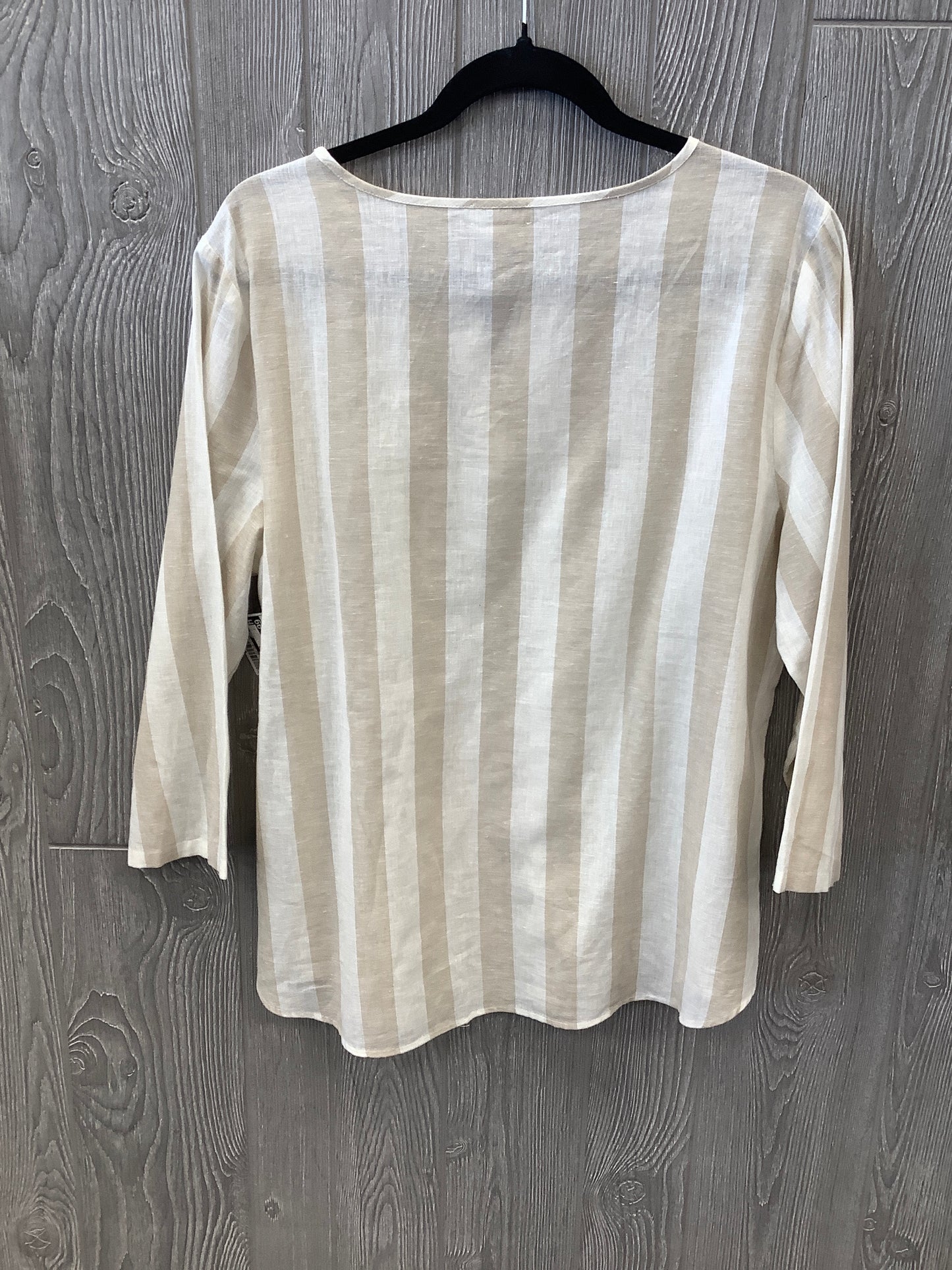 Beige Top 3/4 Sleeve Van Heusen, Size L