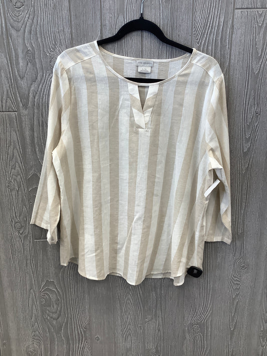 Beige Top 3/4 Sleeve Van Heusen, Size L