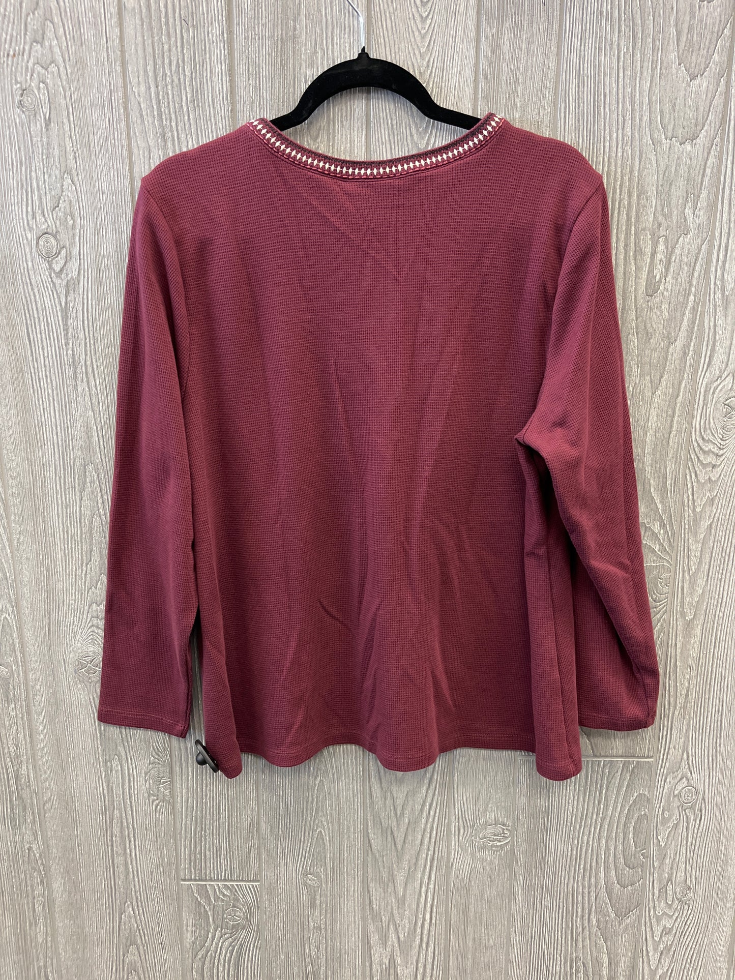 Top Long Sleeve By Denim And Co Qvc In Purple, Size: Xl