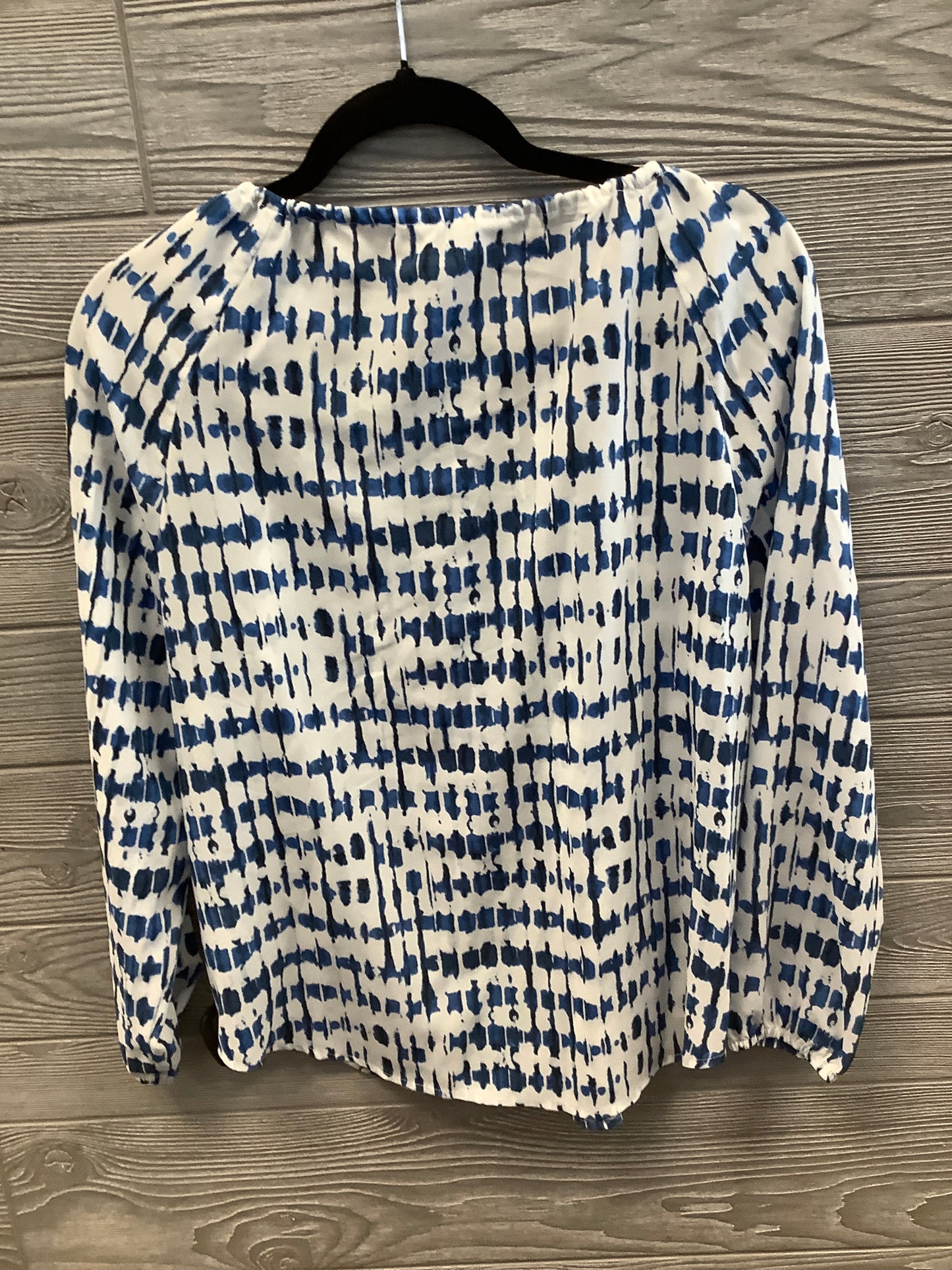 Top Long Sleeve By Jack In Blue & White, Size: S