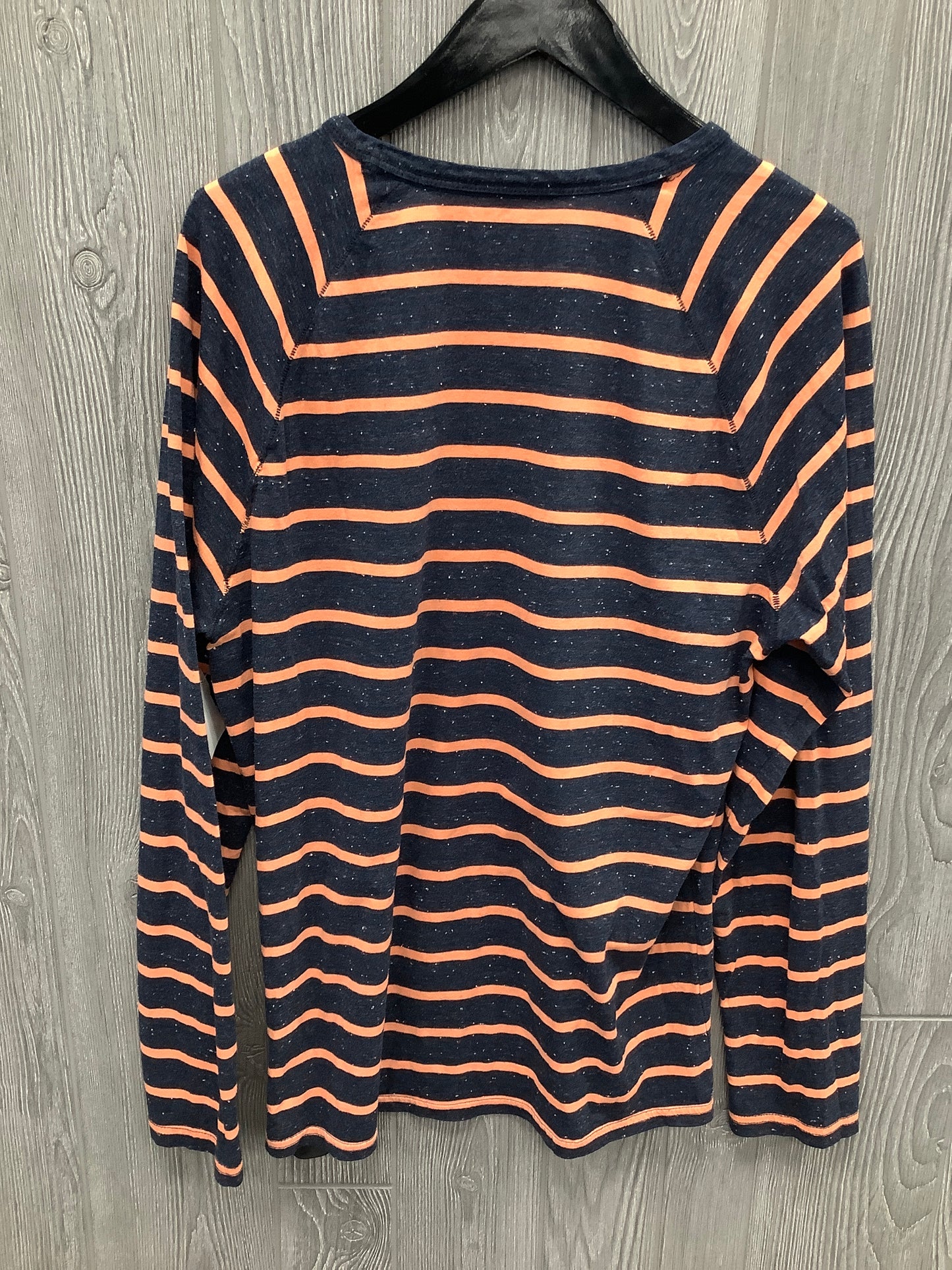 Top Long Sleeve By American Eagle In Blue & Orange, Size: L