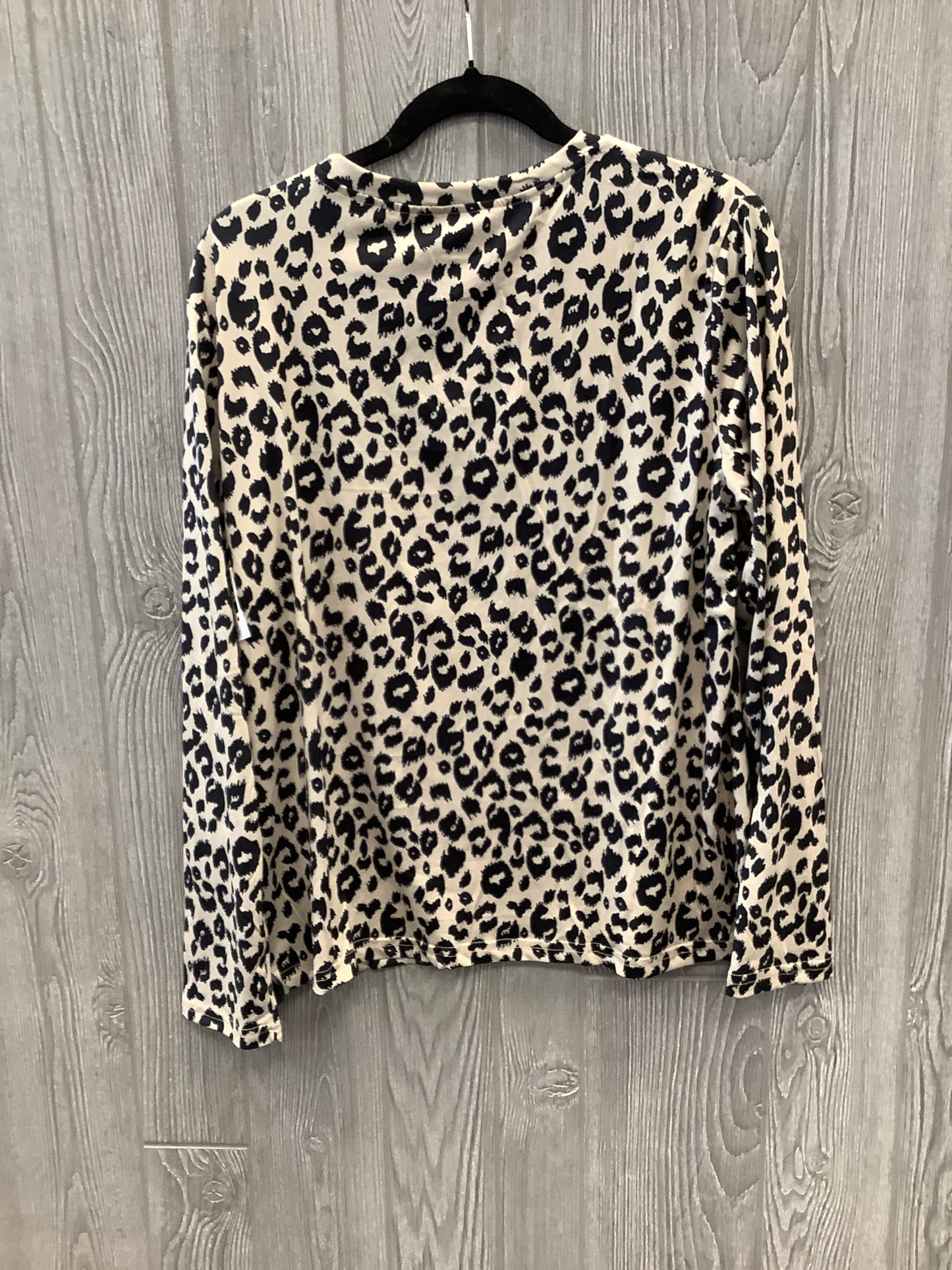 Top Long Sleeve By Cme In Animal Print, Size: L