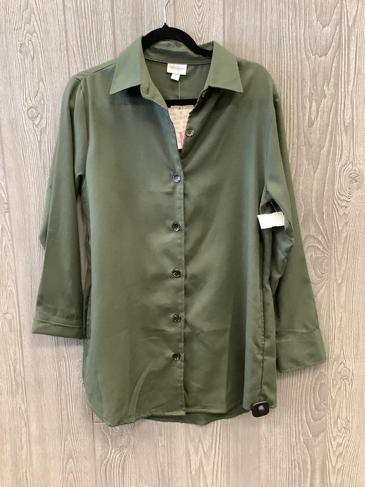 Jacket Shirt By Lularoe In Green, Size: M