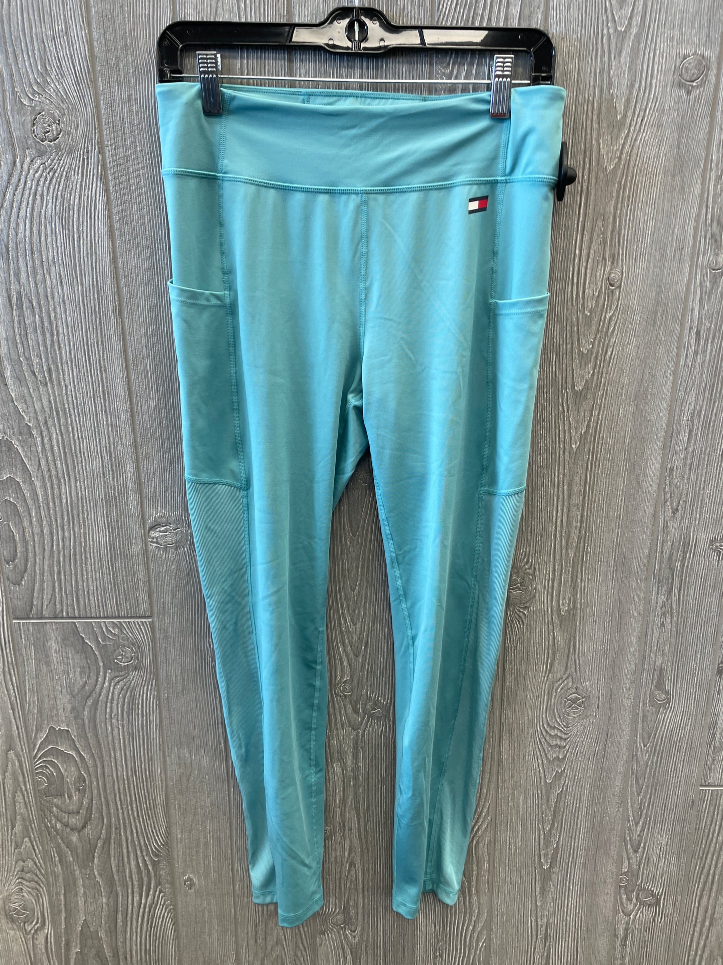 Athletic Leggings By Tommy Hilfiger In Blue, Size: L