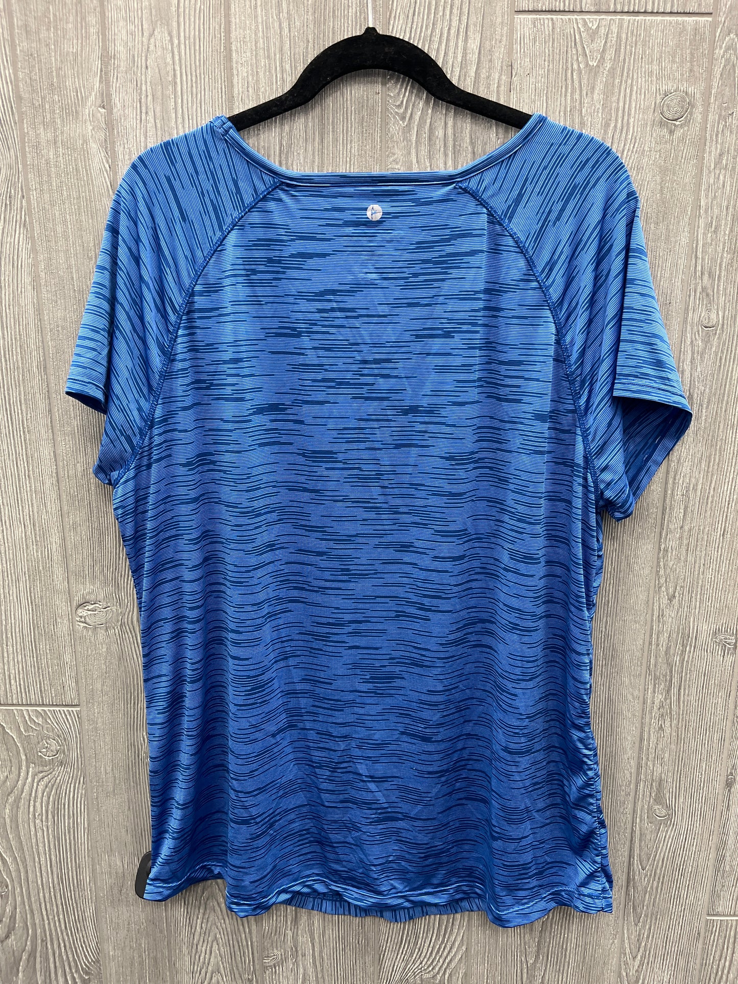 Athletic Top Short Sleeve By 90 Degrees By Reflex In Blue, Size: 2x