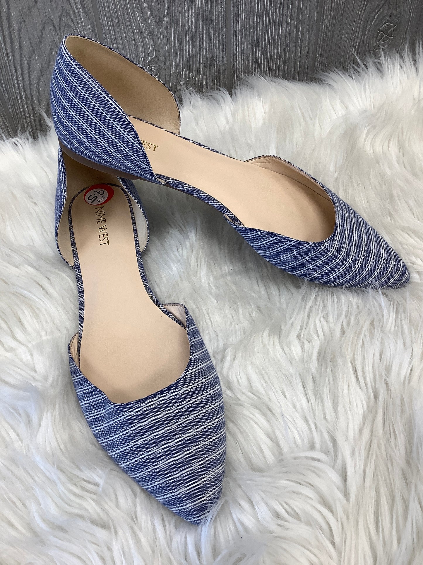 Shoes Flats By Nine West In Blue, Size: 9.5