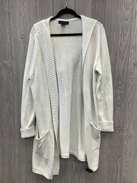 Sweater Cardigan By Tahari By Arthur Levine In Grey, Size: 1x