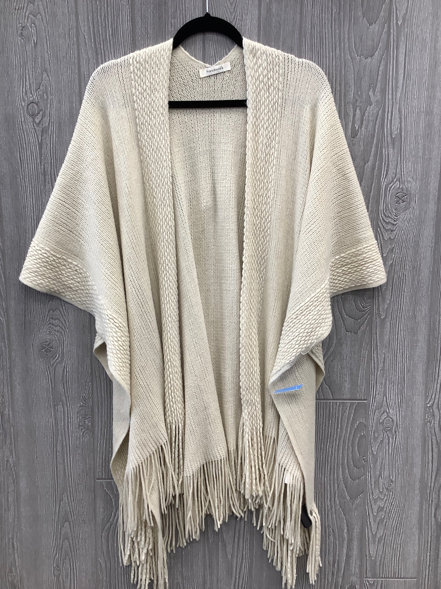 Shawl By Francesca's In Cream, Size: Osfm