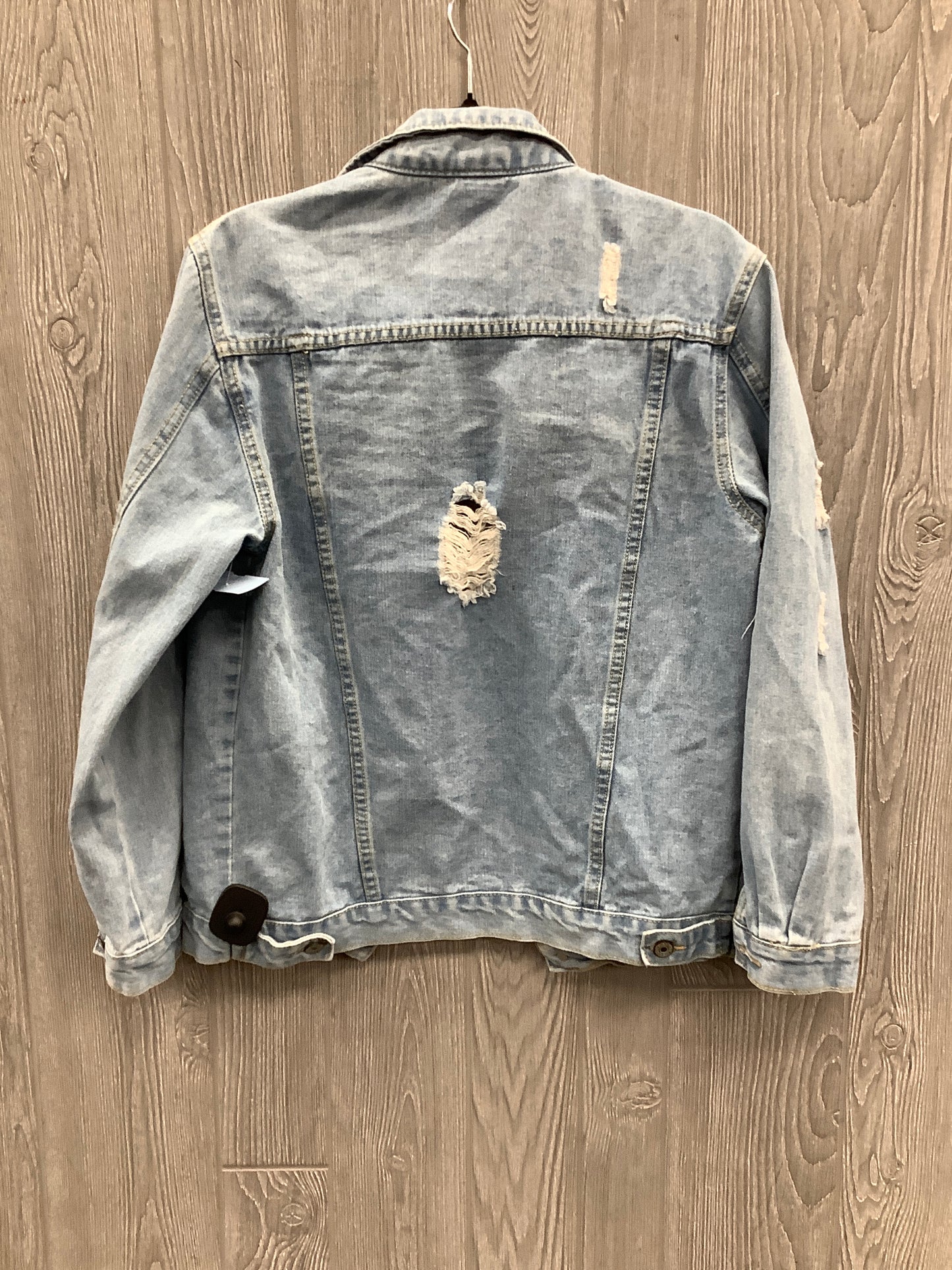 Jacket Denim By Clothes Mentor In Blue Denim, Size: L