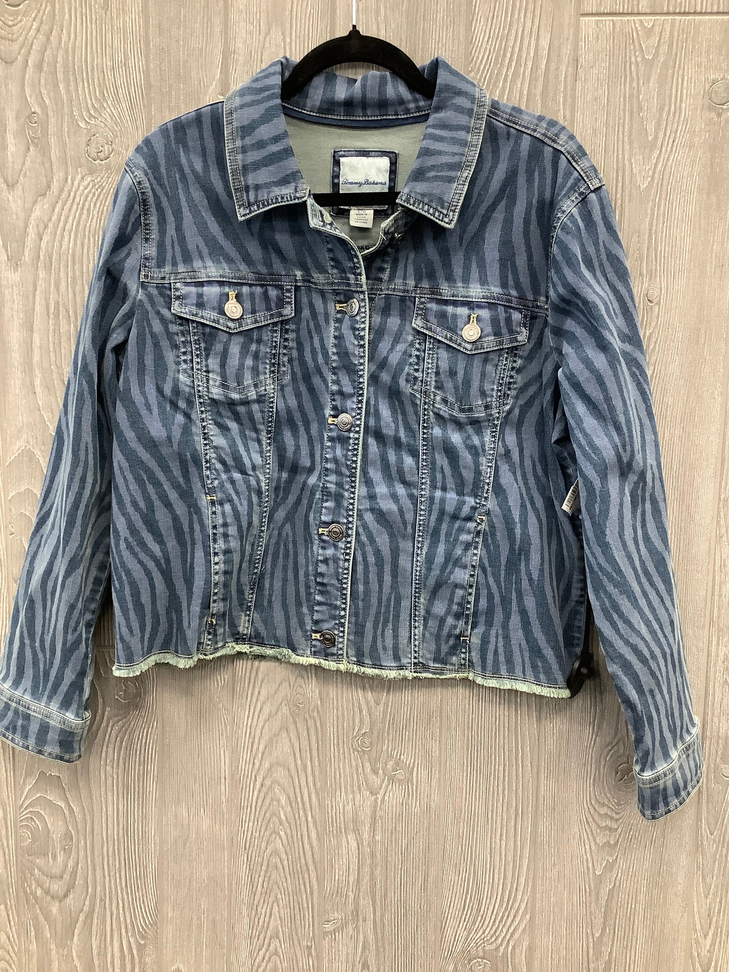 Jacket Denim By Tommy Bahama In Blue Denim, Size: L