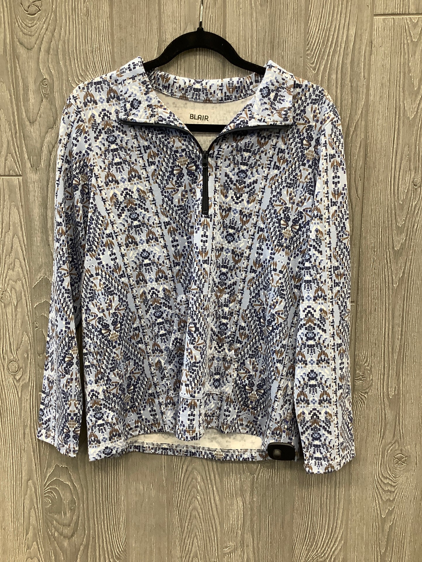 Top Long Sleeve By Blair In Blue, Size: S