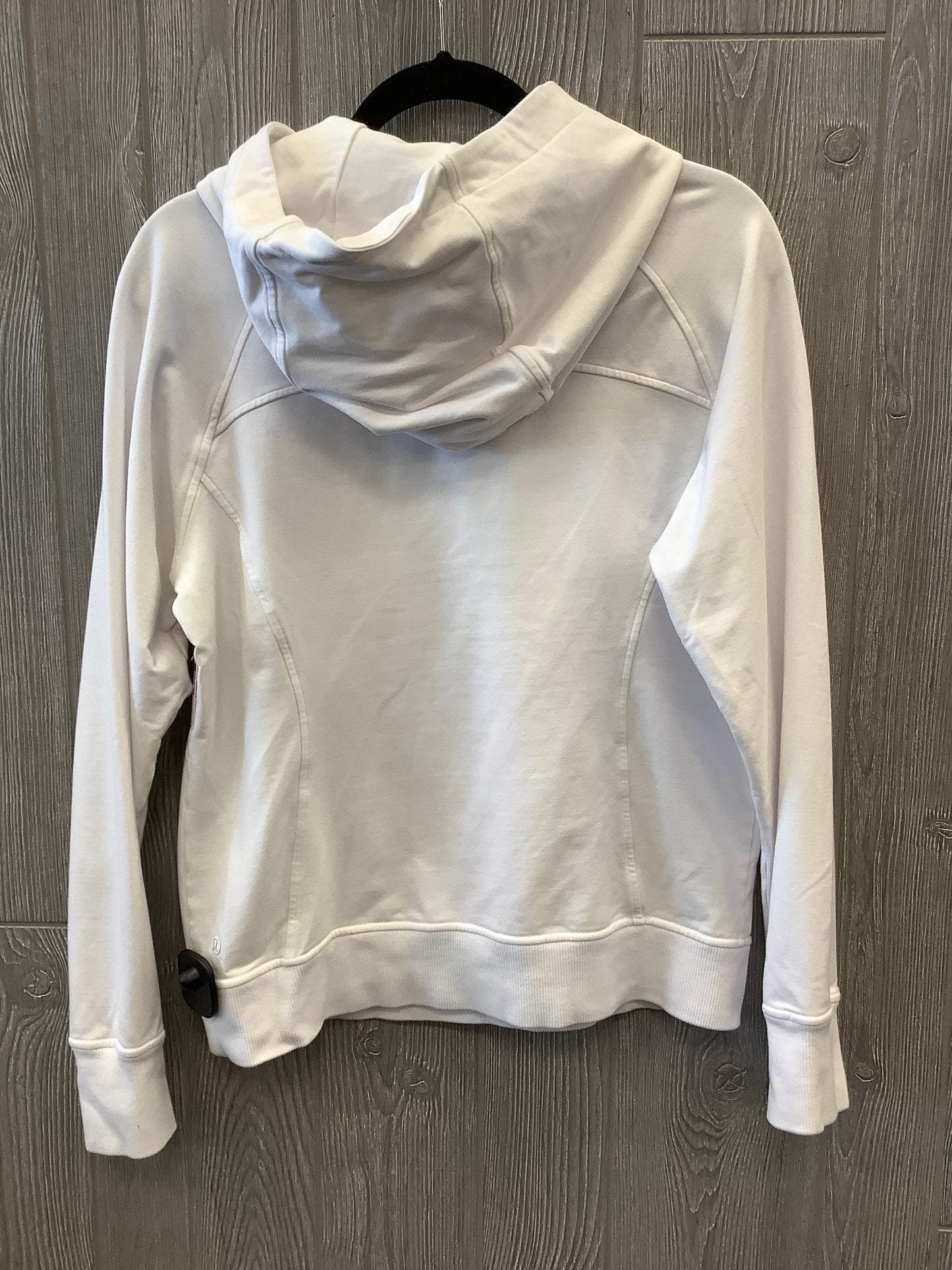 Athletic Top Long Sleeve Hoodie By Lululemon In White, Size: S