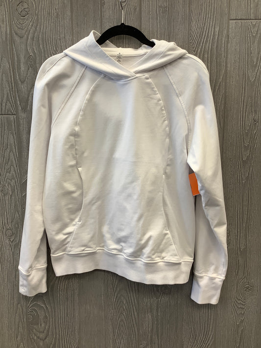 Athletic Top Long Sleeve Hoodie By Lululemon In White, Size: S