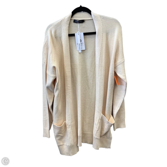 Sweater Cardigan By Clothes Mentor In Cream, Size: L