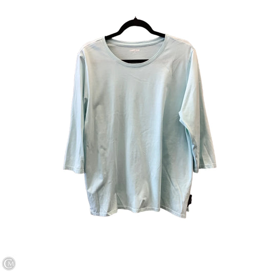 Top 3/4 Sleeve By Lands End In Blue, Size: Lp