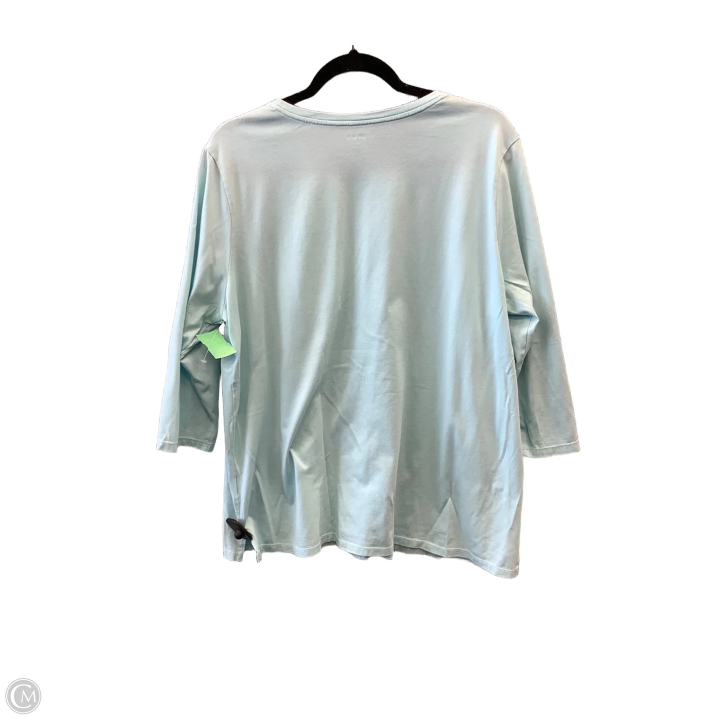Top 3/4 Sleeve By Lands End In Blue, Size: Lp