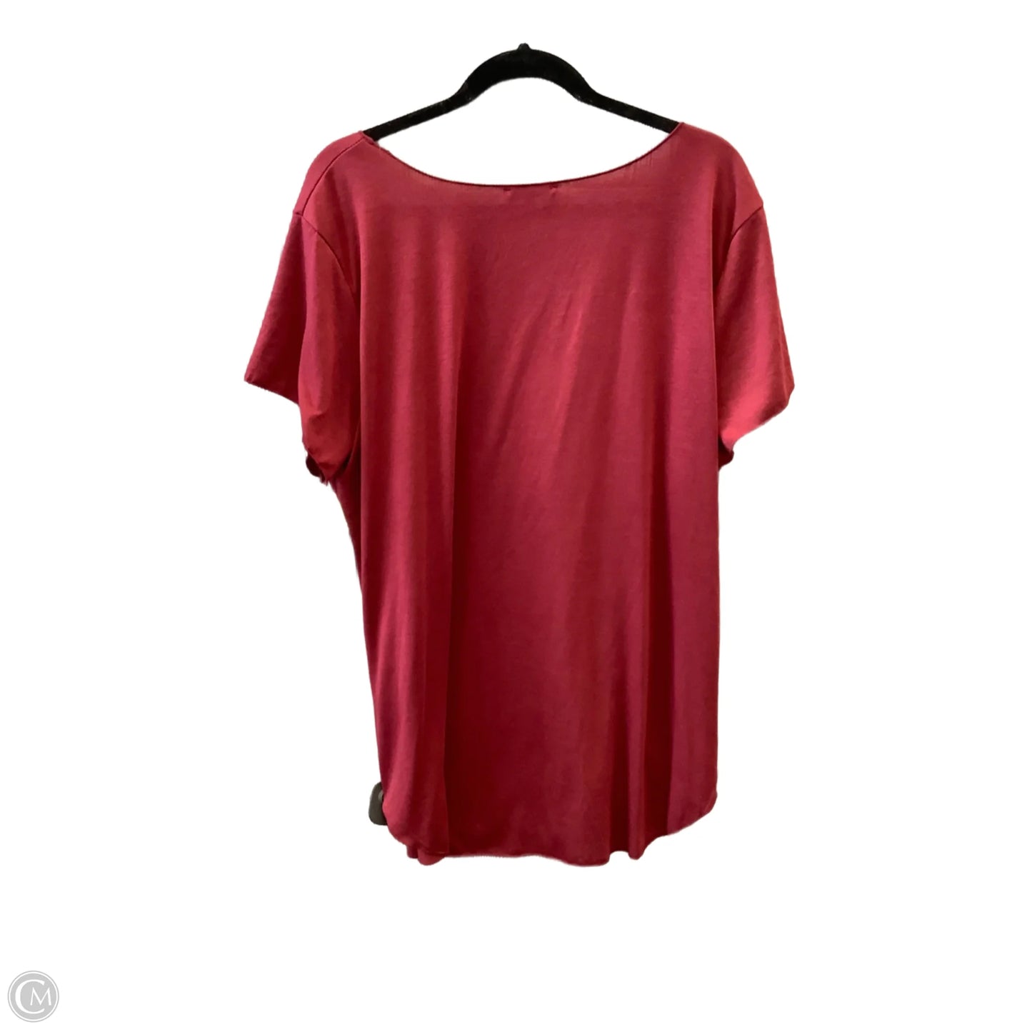 Top Short Sleeve By Attitude In Red, Size: 3x