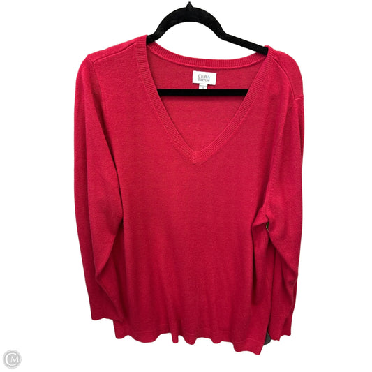 Sweater By Croft And Barrow In Red, Size: 2x
