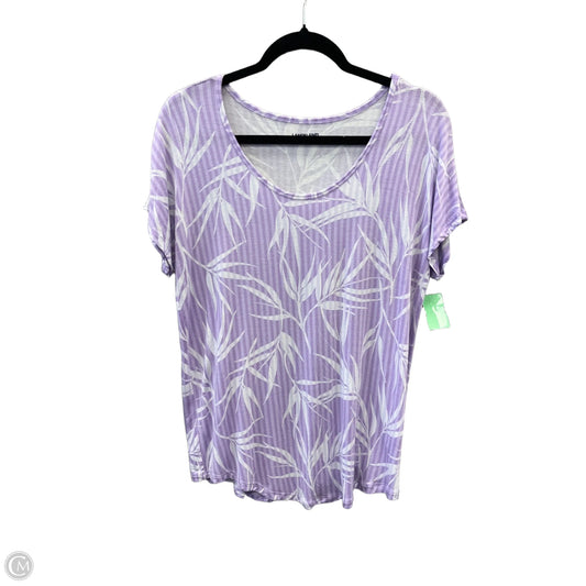 Top Short Sleeve By Lands End In Purple, Size: S