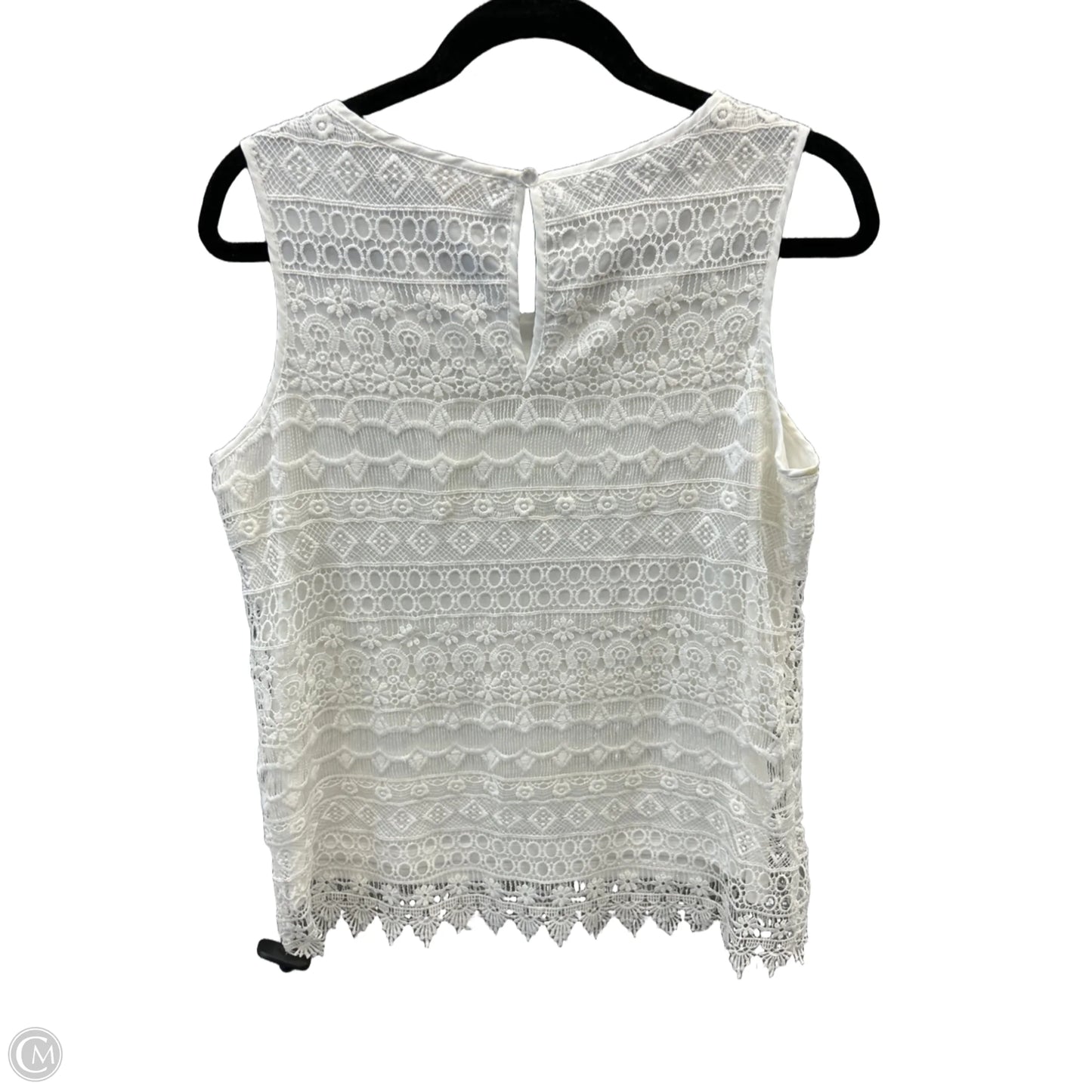 Blouse Sleeveless By Adiva In White, Size: S