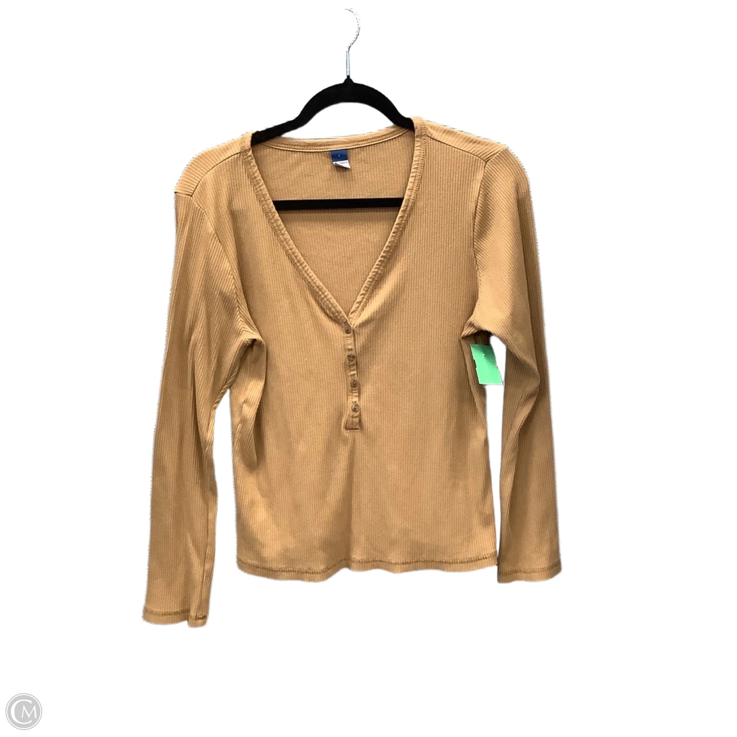 Top Long Sleeve By Old Navy In Tan, Size: L