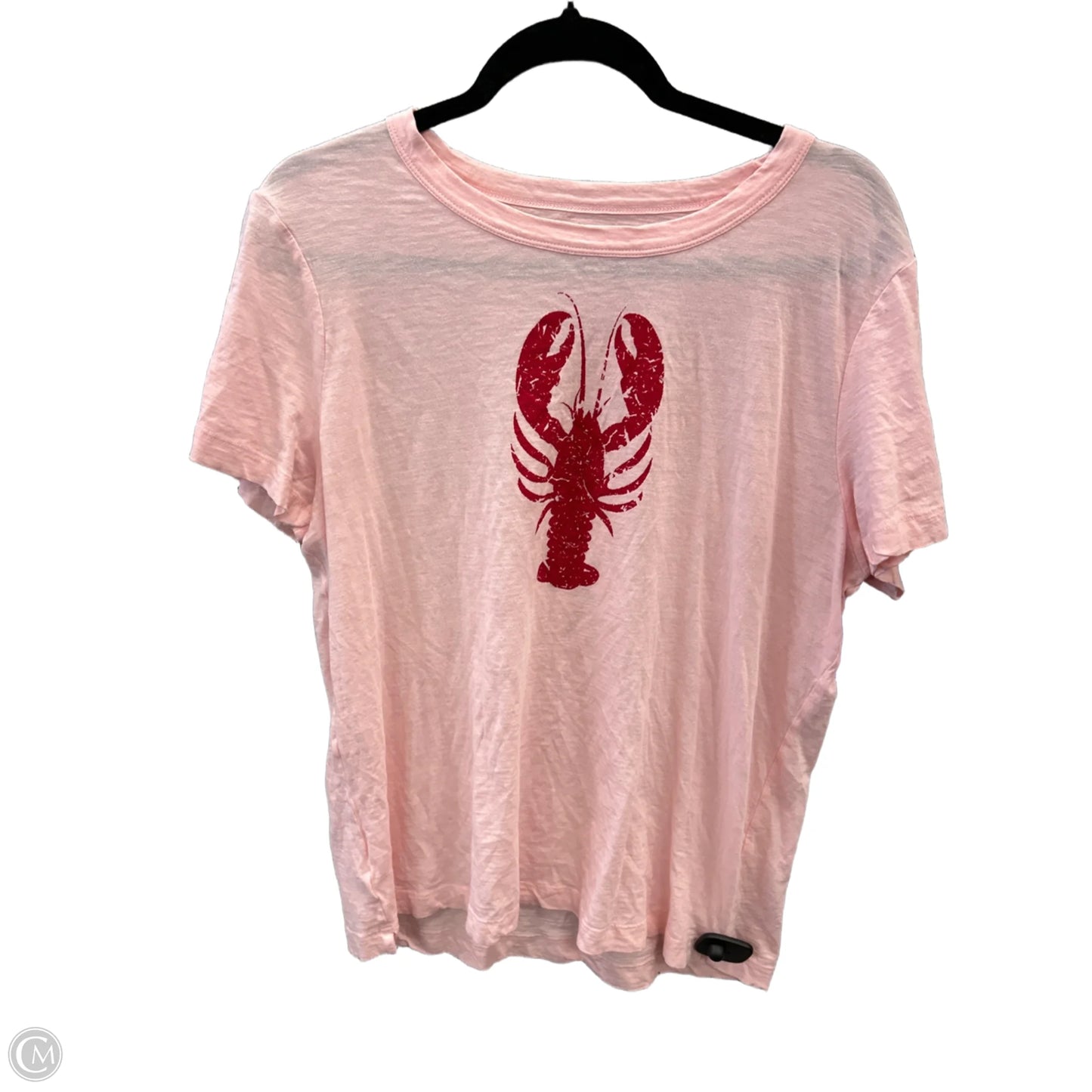 Top Short Sleeve By Loft In Pink, Size: Xl