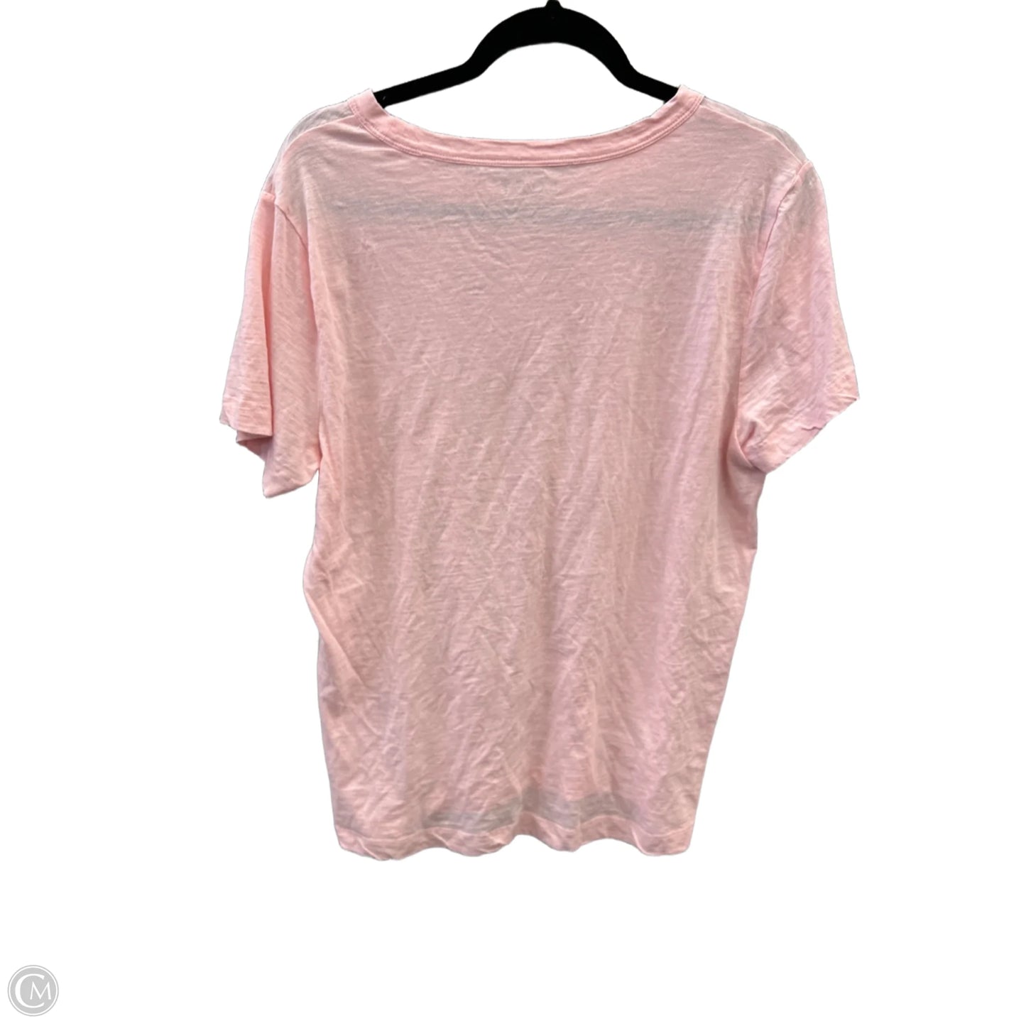Top Short Sleeve By Loft In Pink, Size: Xl