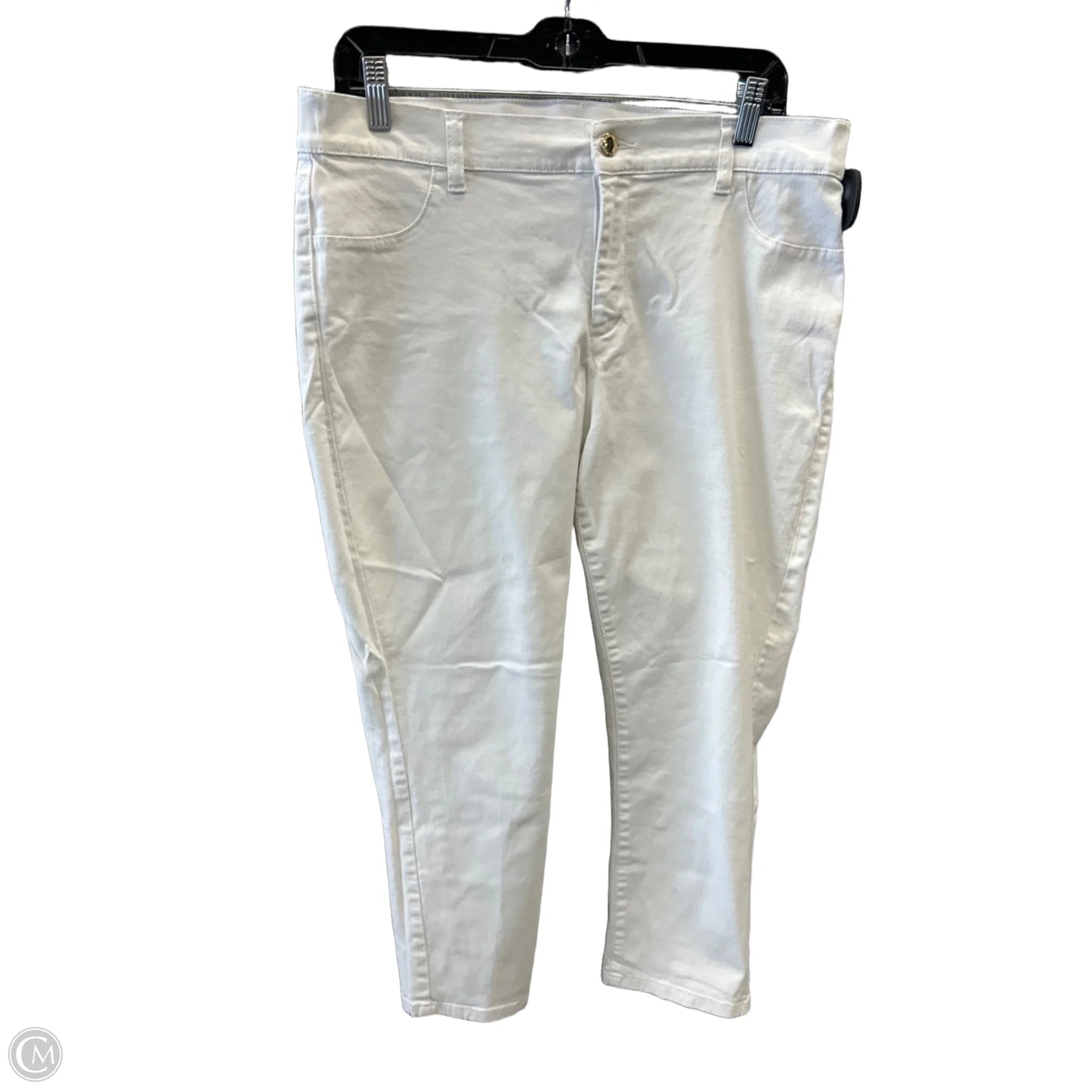 Pants Cropped By Calvin Klein In White, Size: 12