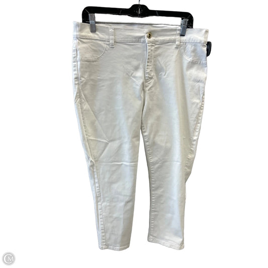 Pants Cropped By Calvin Klein In White, Size: 12