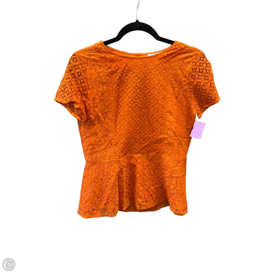 Blouse Short Sleeve By Clothes Mentor In Orange, Size: S