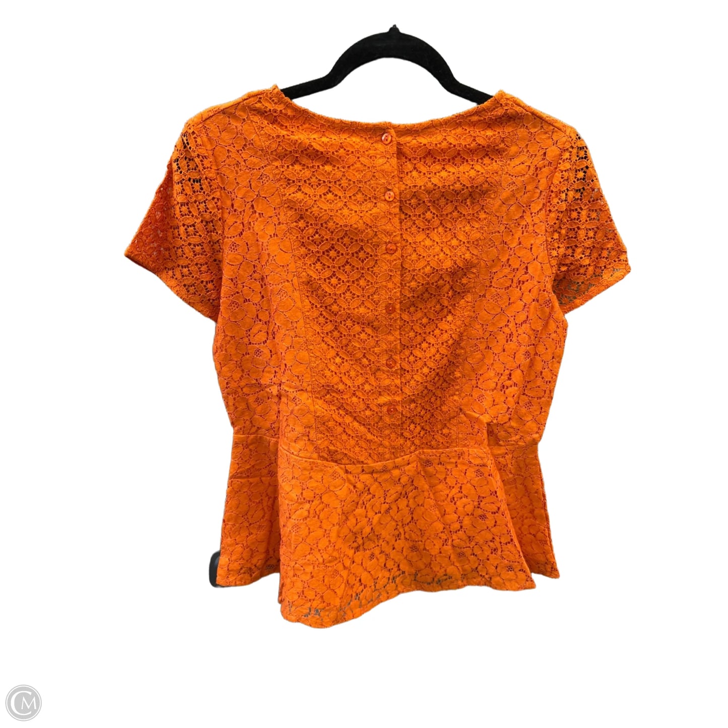 Blouse Short Sleeve By Clothes Mentor In Orange, Size: S