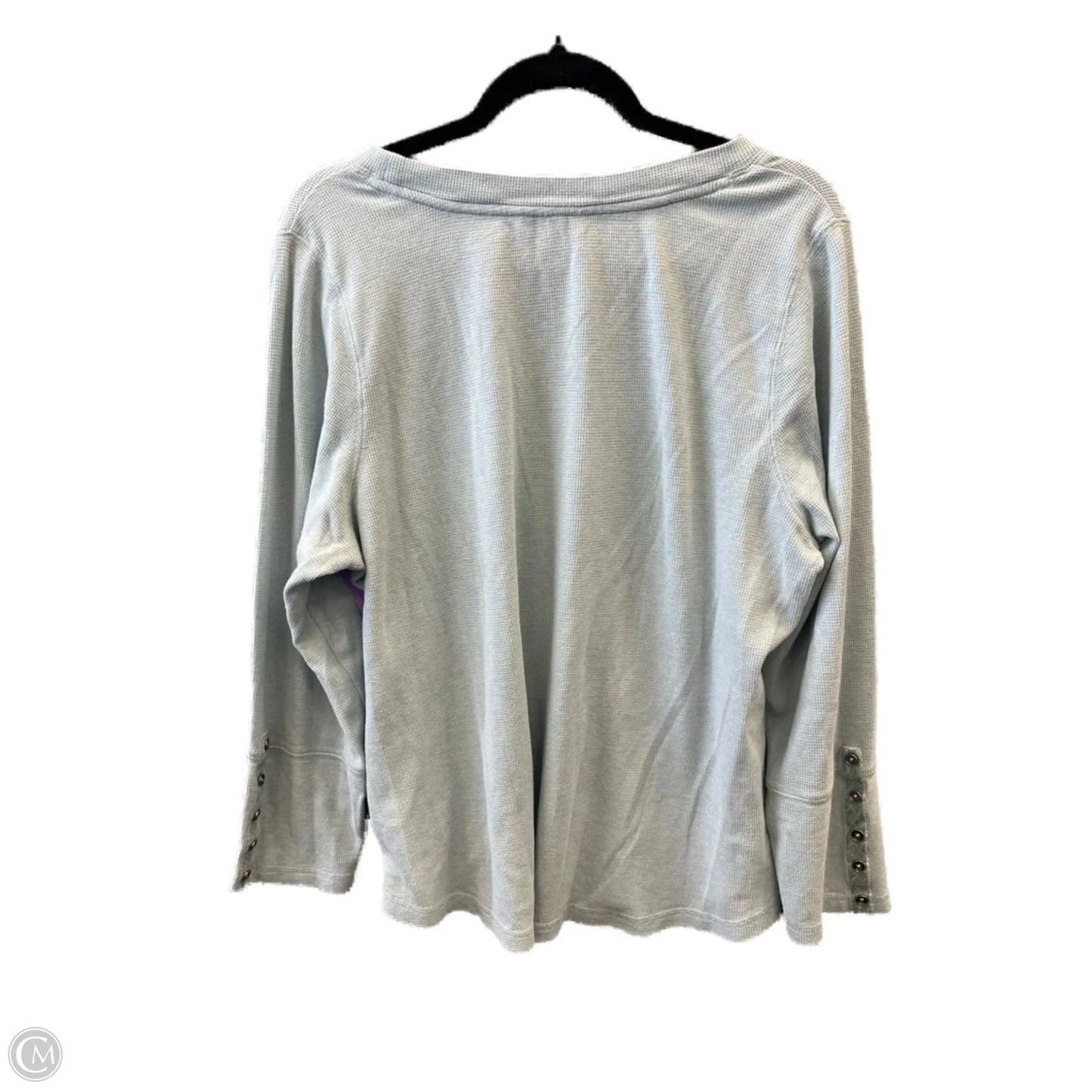 Top Long Sleeve By Cj Banks In Blue, Size: 1x