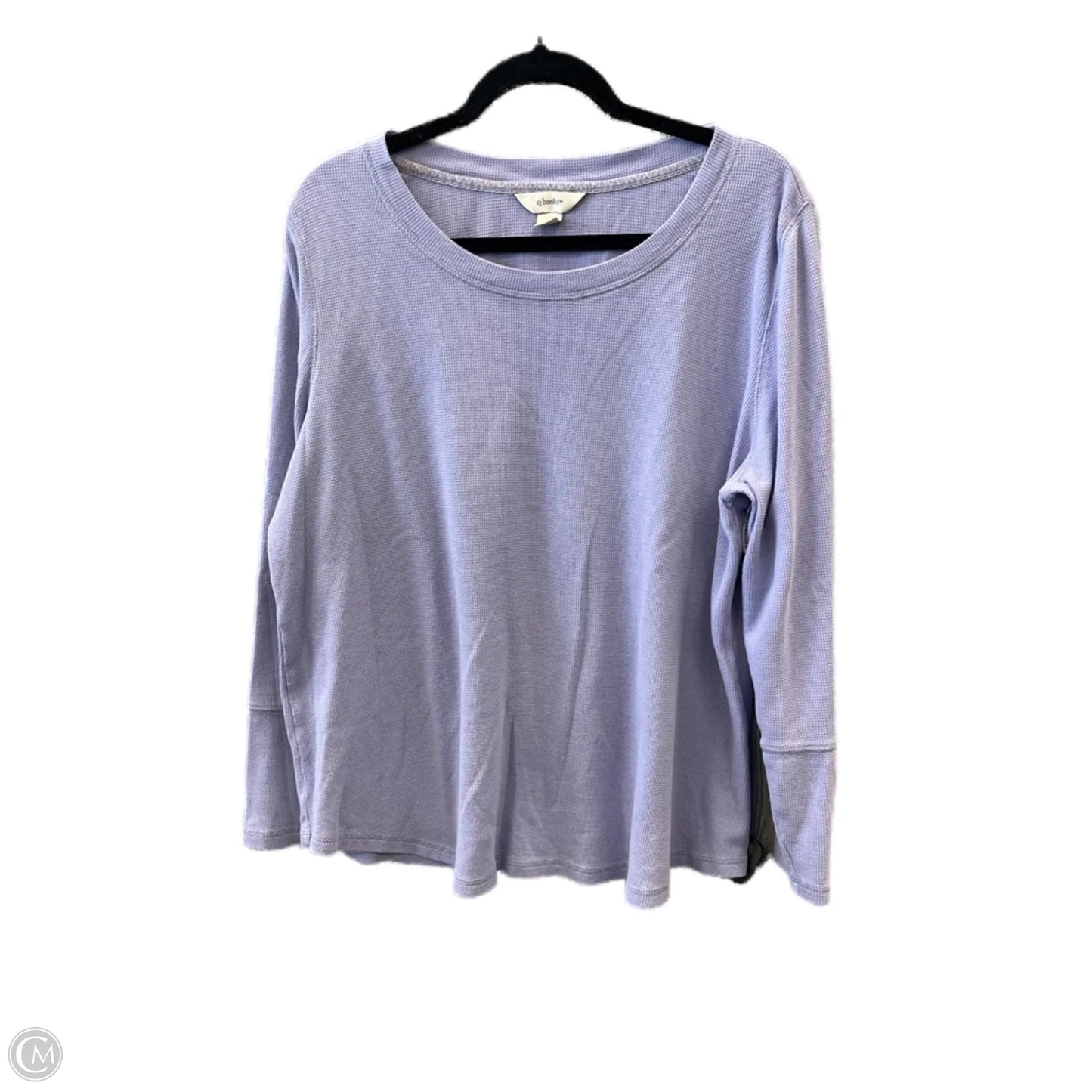 Top Long Sleeve By Cj Banks In Purple, Size: 1x